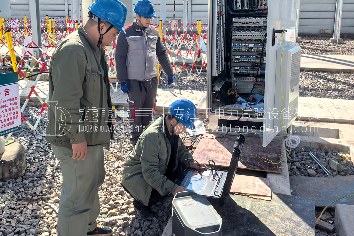 无线双端接地GIS试验现场